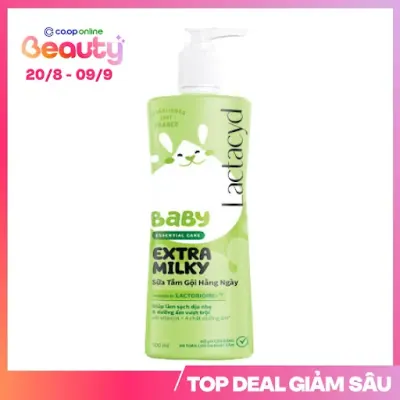 Sữa Tắm Gội Trẻ Em Lactacyd Milky Chai 500ml