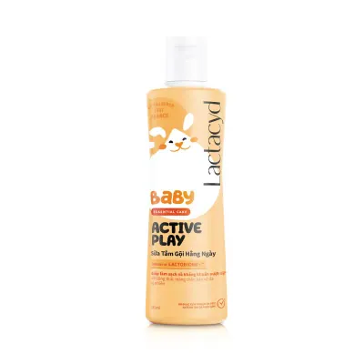 Sữa Tắm Gội Lactacyd Baby Active Play Dưỡng Ẩm và Giảm Kích Ứng Cho Da Bé Chai 250ml