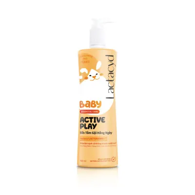 Sữa Tắm Gội Lactacyd Baby Active Play Dưỡng Ẩm và Giảm Kích Ứng Cho Da Bé Chai 500ml