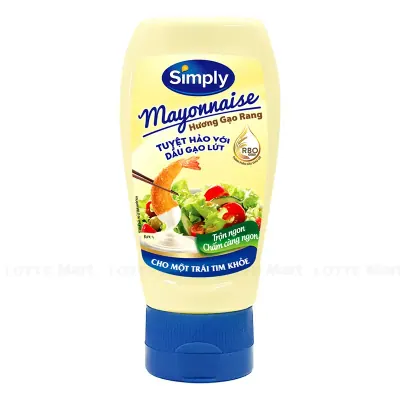 Sốt Mayonnaise Simply Hương Gạo Rang Chai 230g