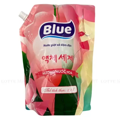 Nước Giặt Xả Blue Hương Nước Hoa Cho Máy Giặt Cửa Trước và Cửa Trên Túi 2.1L