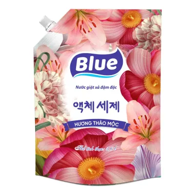 Nước Giặt Xả Blue Hương Thảo Mộc Cho Máy Giặt Cửa Trước và Cửa Trên Túi 3.6L