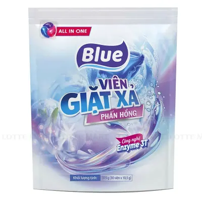 Viên Giặt Xả Blue Hương Phấn Hồng Túi 30 Viên