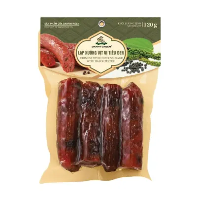 Lạp Xưởng Vịt Vị Tiêu Đen 500g – CX – F
