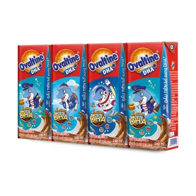 Thức Uống Lúa Mạch Ovaltine DHA 4x180ml