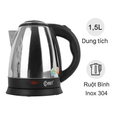 Bình Đun Siêu Tốc Inox Comet CM8215 1.5L