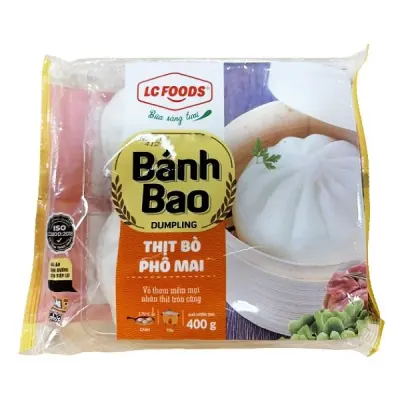 Bánh Bao LC Foods Nhân Thịt Bò Phô Mai Gói 400g