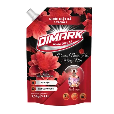 Nước Giặt Xã Dimark Hương Nước Hoa Nồng Nàn Túi 3.5kg