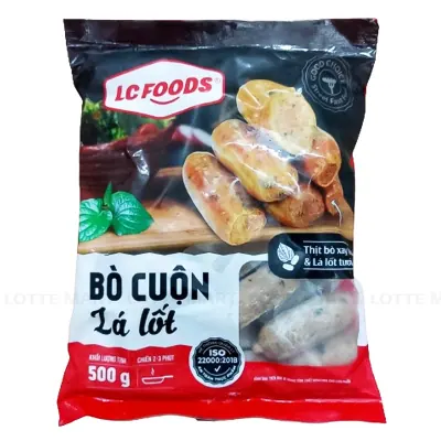 Bò Cuộn Lá Lốt LC Foods Gói 500g