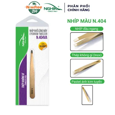 Nhíp Đầu Ngang Kềm Nghĩa Thép Không Gỉ N.404VA (Vàng)