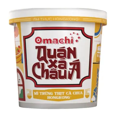Mì Omachi Quán Xá Châu Á Trứng Thịt Cà Chua Ly 104g