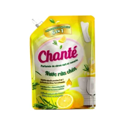 Nước Rửa Chén Chante 8in1 Chanh và Huệ Tây Túi 3.2kg