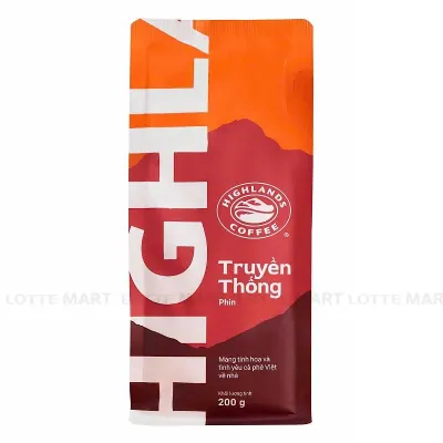 Cà Phê Rang Xay Highlands Coffee Truyền Thống Gói 200g