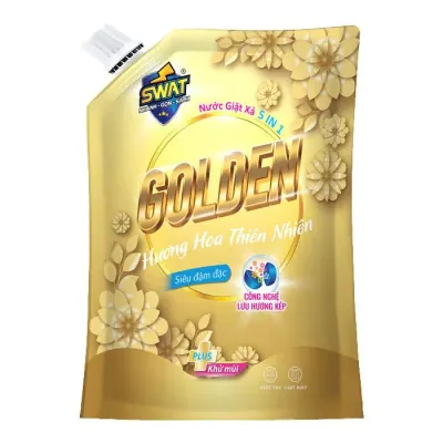 Nước Giặt Xả Swat Golden Hoa Thiên Nhiên Túi 3.5kg