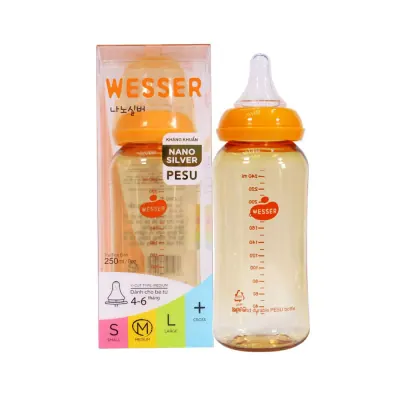 Bình Sữa Nano Silver Wesser Size M 250ml