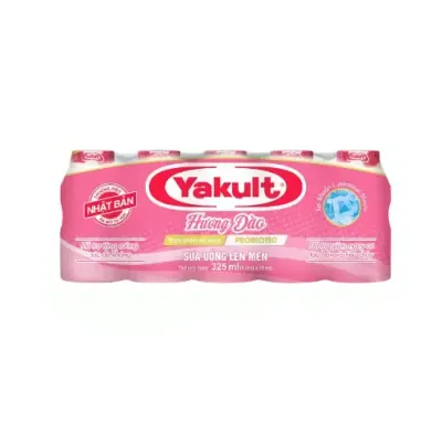 Lốc 10 Chai Sữa Chua Uống Lên Men Yakult Vị Đào 65ml