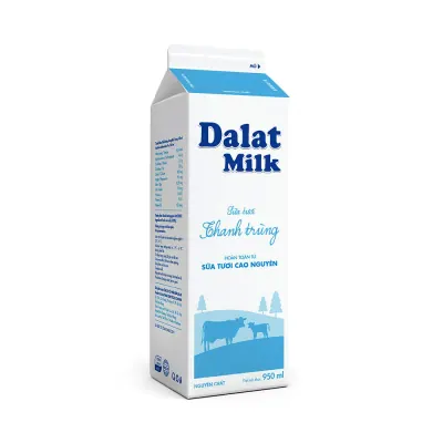 Sữa Tươi Thanh Trùng Dalatmilk Nguyên Chất 950ml