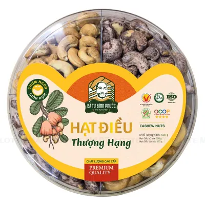 Hạt Điều Thượng Hạng Bà Tư Hộp 500g