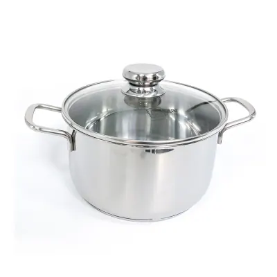 Nồi Inox 430 3 Đáy Bếp Từ Nắp Kiếng Fivestar 24cm