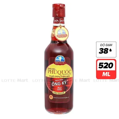 Nước Mắm Phú Quốc Ông Kỳ 38 Độ Đạm Chai 525ml