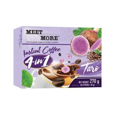 Cà Phê Hòa Tan 4in1 Meet More Ocop Vị Khoai Môn 15 x 18g