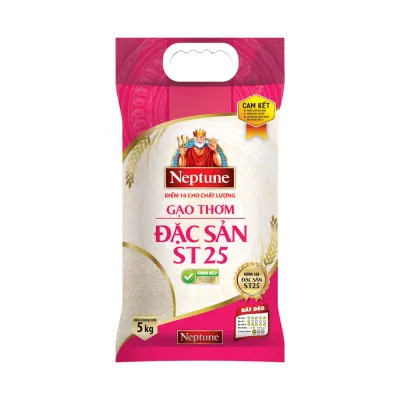 Gạo Dẻo Thơm Đặc Sản ST25 Neptune 5kg