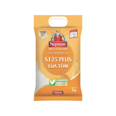 Gạo Thơm Đặc Sản Neptune ST25 Plus Lúa Tôm 5kg