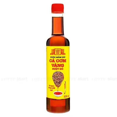 Nước Mắm Cá Cơm Vàng Ruột Đỏ Chai 525ml