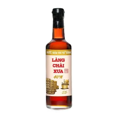 Nước Mắm Nhĩ Làng Chài Xưa Nhãn Vàng 40 Độ Đạm 500ml