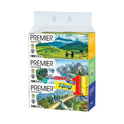 Lô 02 Khăn Giấy Hộp Premier 02 Lớp 180 Miếng