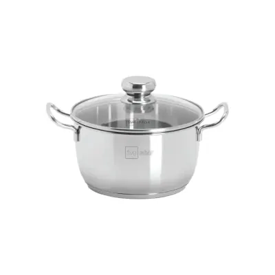 Nồi Inox 430 3 Đáy Nắp Kiếng Five 22cm
