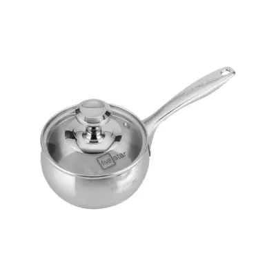 Quánh Inox Táo 3 Lớp Nắp Kính FiveStar 12cm