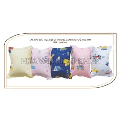 Gối Nằm Trẻ Em Cotton Kháng Khuẩn 30 x 40cm