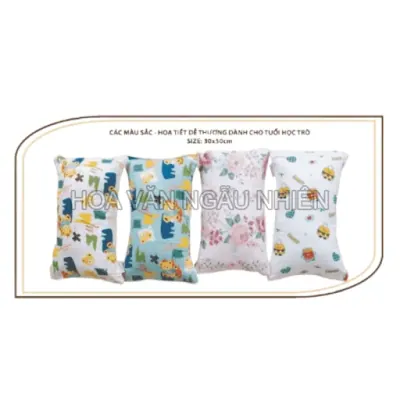 Gối Nằm Trẻ Em Cotton Kháng Khuẩn 30 x 50cm