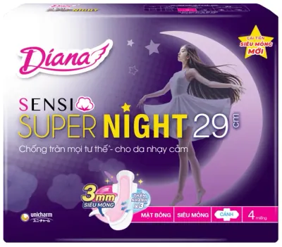 Băng Vệ Sinh Diana Sensi Đêm 29cm 4M
