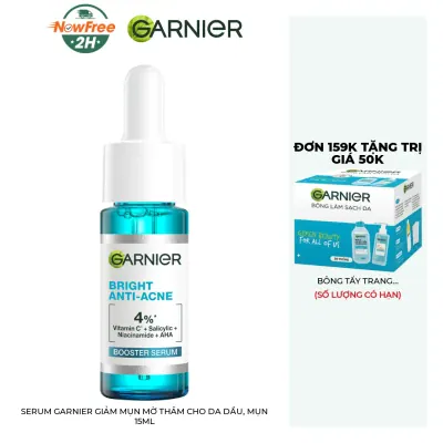 Serum Garnier Giảm Mụn Mờ Thâm Cho Da Dầu, Mụn 15ml