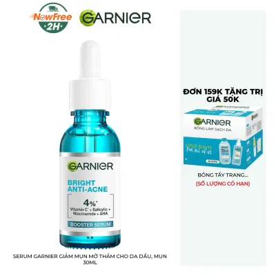 Serum Garnier Giảm Mụn Mờ Thâm Cho Da Dầu, Mụn 30ml