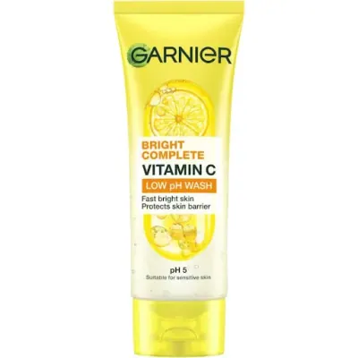 Sửa Rửa Mặt Sáng Da Garnier Bright Complete Vitamin C Low PH Wash 100ml