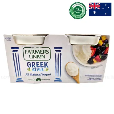 Lốc 2 Hũ Sữa Chua Ăn Kiểu Hy Lạp Farmers Union Nguyên Chất 140g