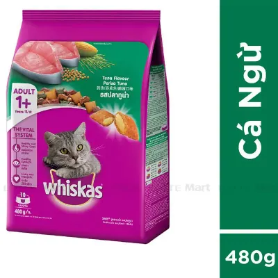 Thức Ăn Cho Mèo Lớn Whiskas Vị Cá Ngừ 480g