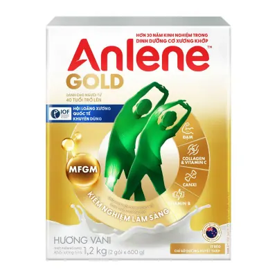 Sữa Bột Anlene Gold Hương Vani 1.2kg (Cho Người Từ 40 Tuổi Trở Lên)