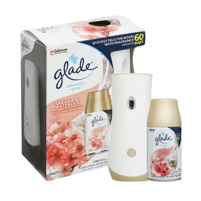 Bộ Xịt Phòng Tự Động Glade Hoa Anh Đào & Hoa Súng 252ml