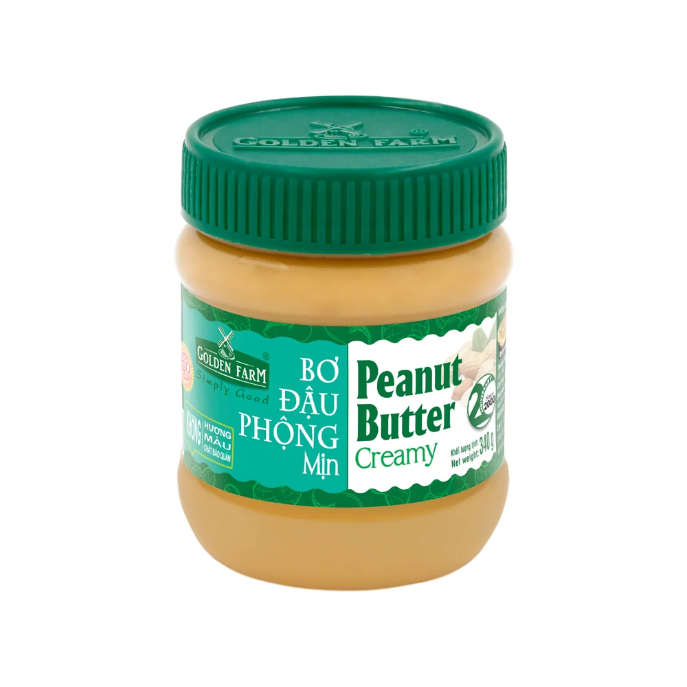 Bơ Đậu Phộng Mịn Golden Farm Hủ 340g