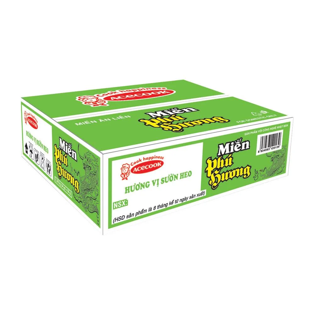 Thùng 24 Gói Miến Phú Hương Sườn Heo 55g