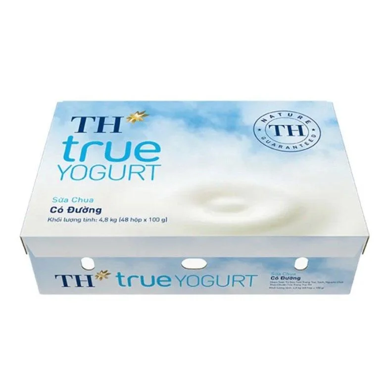 Sữa Chua Ăn TH True Có Đường 48 x 100g