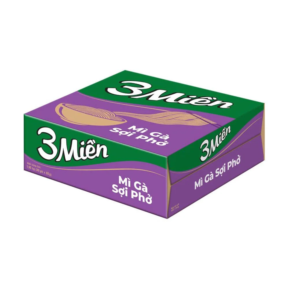 Mì 3 Miền Gà Sợi Phở 30 x 65g