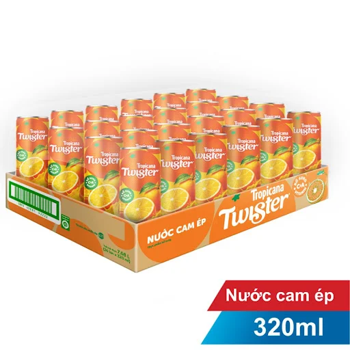 Thùng 24 Lon Nước Cam Ép Twister 320ml