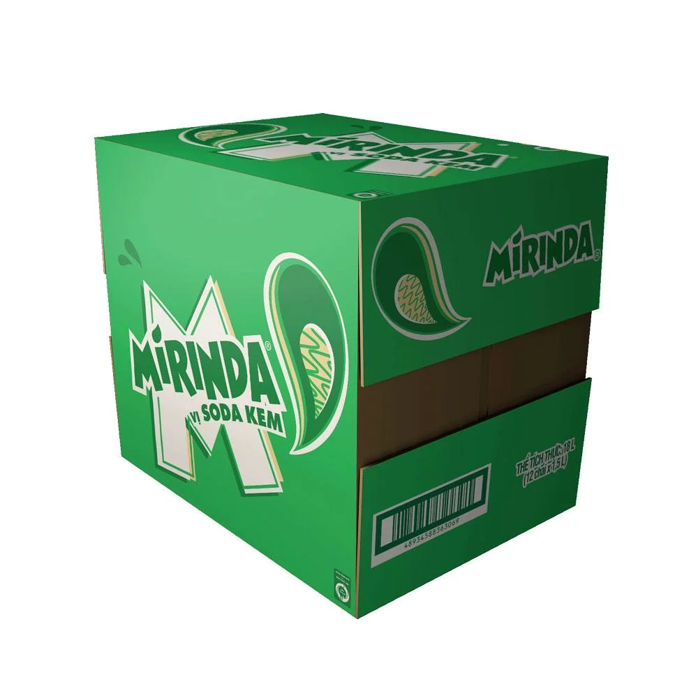 Thùng 12 Nước Ngọt Có Ga Mirinda Soda Kem Chai 1.5L