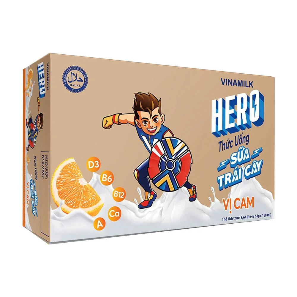Sữa Trái Cây Vinamilk Hero Cam 48 x 110ml