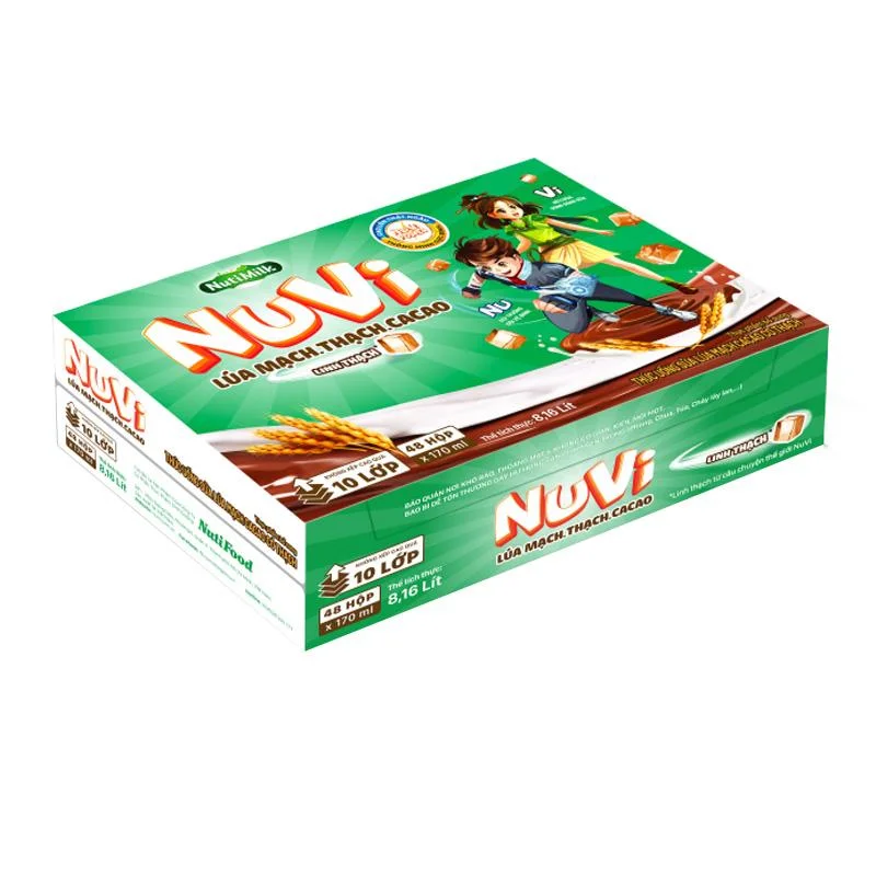 Thức Uống Nuvi Lúa Mạch Thạch Ca Cao 48 x 170ml